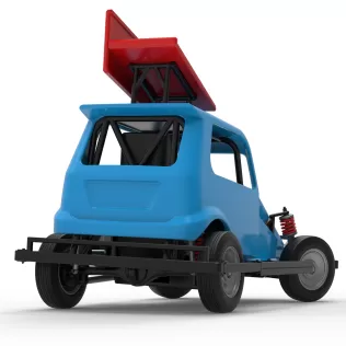 New Zealand Ministock car while turning Version 3 Scale 1:25 - Model thumbnail 19