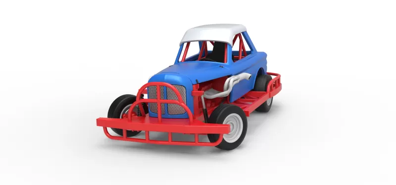 New Zealand Vintage Stock car while turning Scale 1:25 - Model preview 5