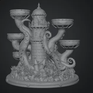 Kraken Citadel Organizer STL File for 3D Print