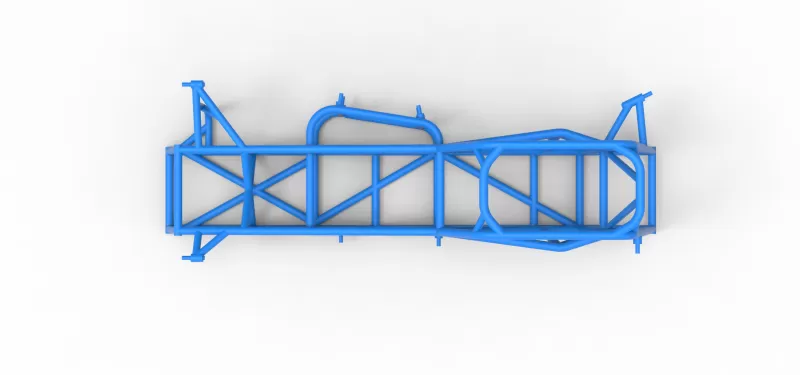 Frame of Vintage Supermodified stock car Version 3 Scale 1:25 - Model preview 8