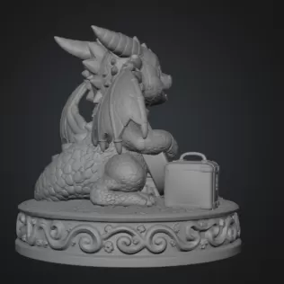 Baby Dragon Bard STL File for 3D Print - Model thumbnail 10
