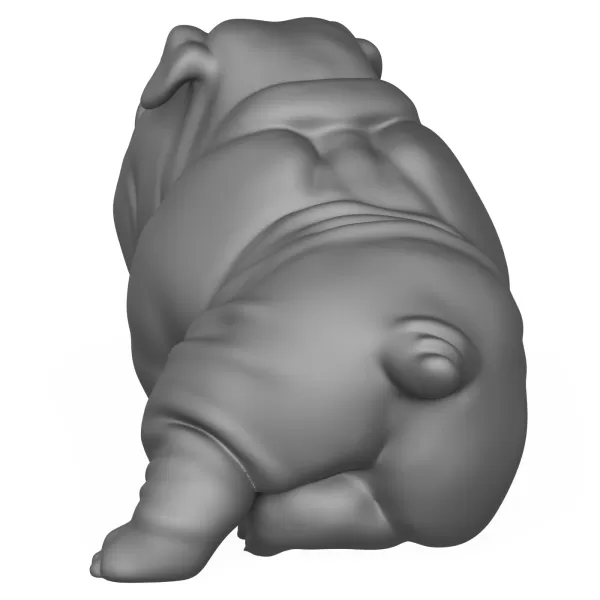 3D Printable Bulldog Dog Statue - Model preview 4