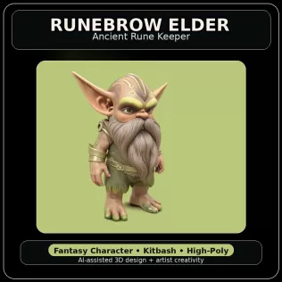 Forest Folk Legends – Fantasy Character Kitbash Collection - Model thumbnail 18