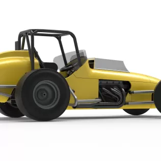 Dirt Silver Crown Champ car while turning Version 2 Scale 1:25 - Model thumbnail 21