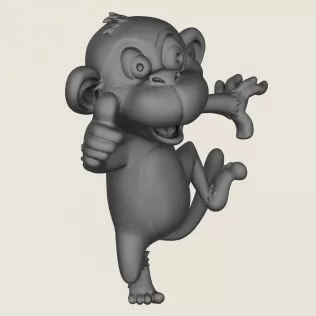 Monkey Toy Print Ready 3D Model - Model thumbnail 4