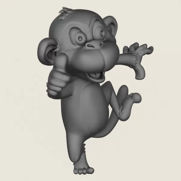 Monkey Toy Print Ready 3D Model - Model preview 4