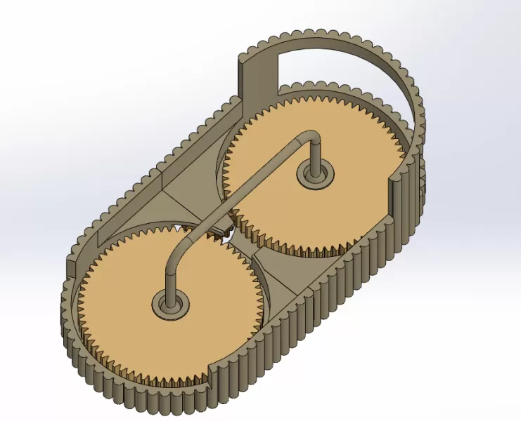 🧂⚙ Smart Rotating Spice Rack – Easy Gear-Driven Carousel Organ - Model preview 3