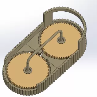 🧂⚙ Smart Rotating Spice Rack – Easy Gear-Driven Carousel Organ - Model thumbnail 3