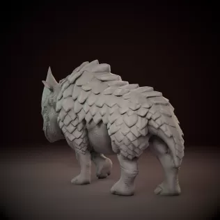 Pangoceros Rhino Creature 3D print model 3D print model - Model thumbnail 4