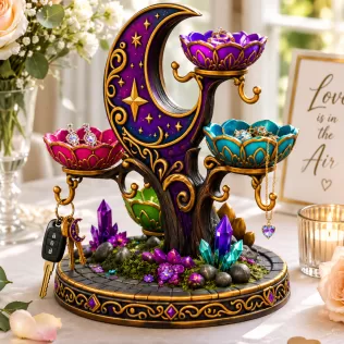 Celestial Moon Jewelry & Key Organizer STL File for 3D Print