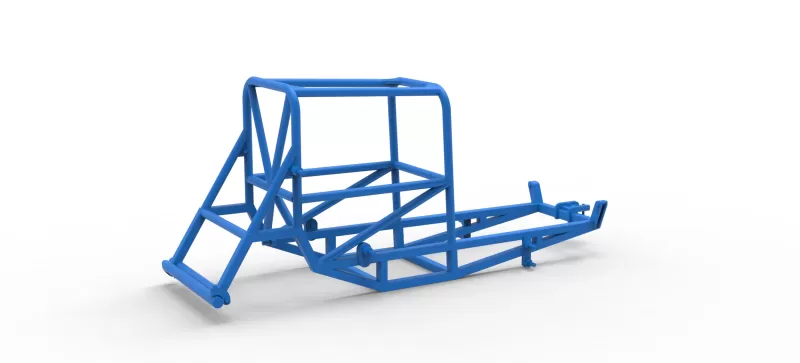 Frame of Vintage Supermodified stock car Version 4 Scale 1:25 - Model preview 12