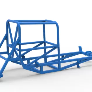 Frame of Vintage Supermodified stock car Version 4 Scale 1:25 - Model thumbnail 12