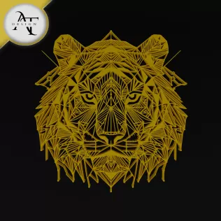 Tiger - Geometric - 2D Wall Art Decor