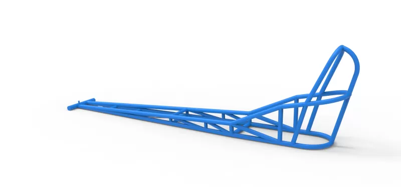 Frame of old school Front engine dragster Version 8 Scale 1:25 - Model preview 9