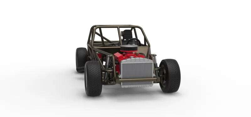 Vintage Dirt Modified stock car Base Version 7 Scale 1:25 - Model preview 22
