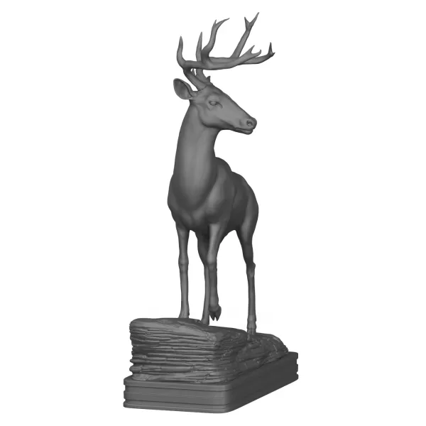 3D Printable Wild Animal Deer Statue - Model preview 2