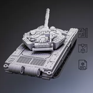T-72 Main Battle Tank #RoZ - Model thumbnail 4