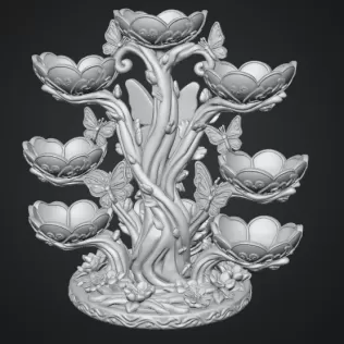 Butterfly Flower Bowl Organizer STL File for 3D Print - Model thumbnail 16