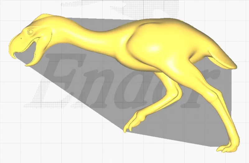 Modelo 3D de Ave del Terror (Phorusrhacidae) - Model preview 1