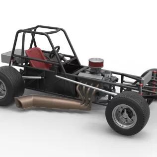 Vintage Dirt Modified stock car Base Version 3 Scale 1:25 - Model thumbnail 20