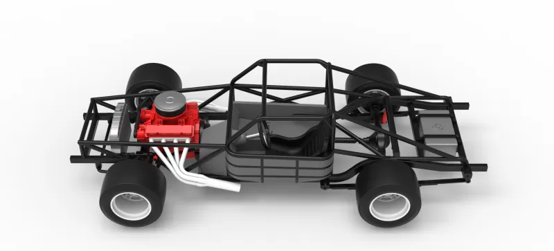Vintage Asphalt Modified stock car Base V8 Scale 1:25 - Model preview 10