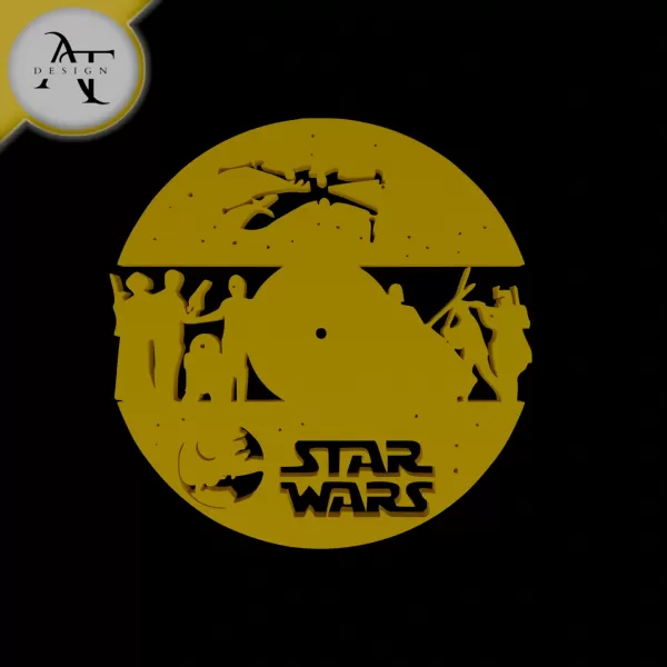 Star Wars - Silhouette - 2D Wall Art Decor - Model preview 1