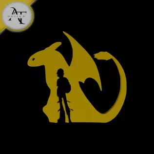 How to Train Your Dragon - Silhouette - 2D Wall Art Decor