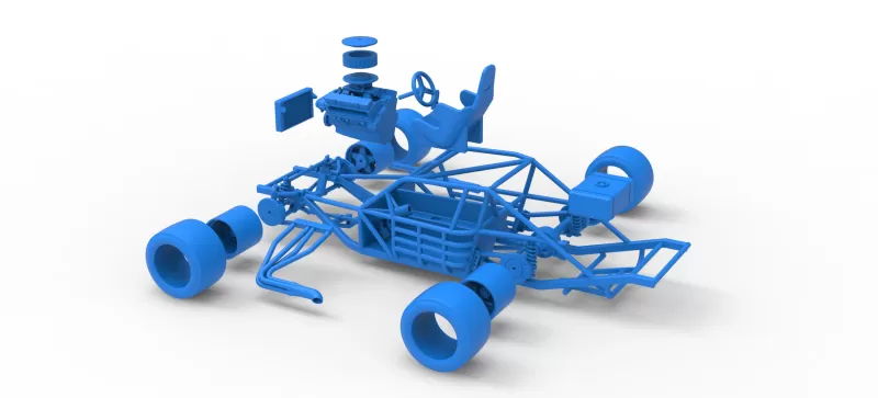 Vintage Asphalt Modified stock car Base V9 Scale 1:25 - Model preview 29