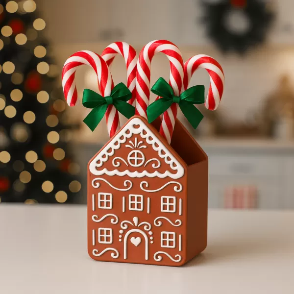 Gingerbread House Soap Holder & Treat Box | Christmas Sink Decor - Model preview 1