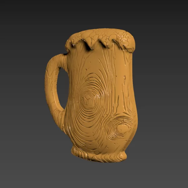 Wooden Beer Mug - Model preview 2