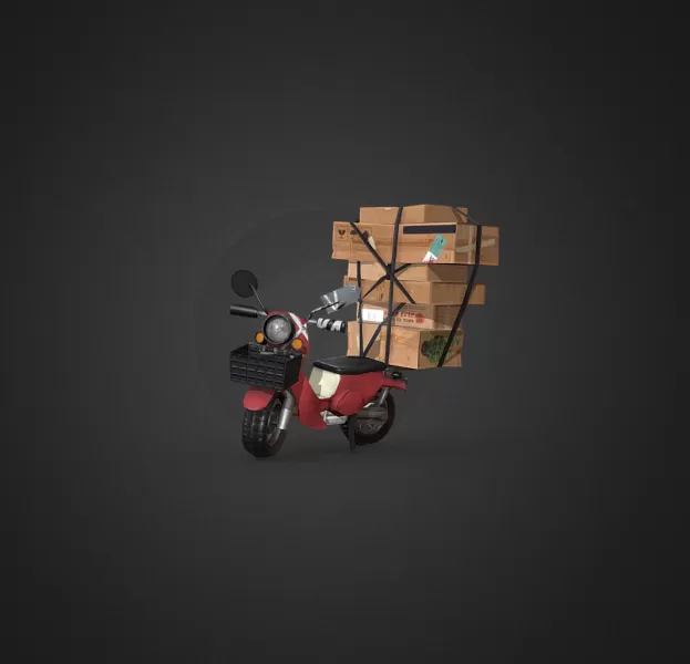 Splatoon 3 Delivery Motorcycle - Model preview 1