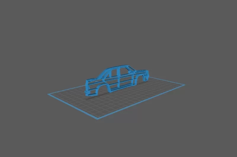 Mercedes - 190E 1989 Wall Art - Model preview 2