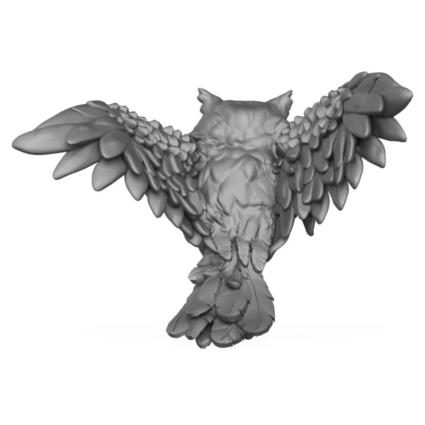3D Printable Flying Owl Bird - Model preview 5