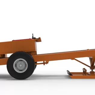 Garden Tractor pulling sled Scale 1:25 - Model thumbnail 22