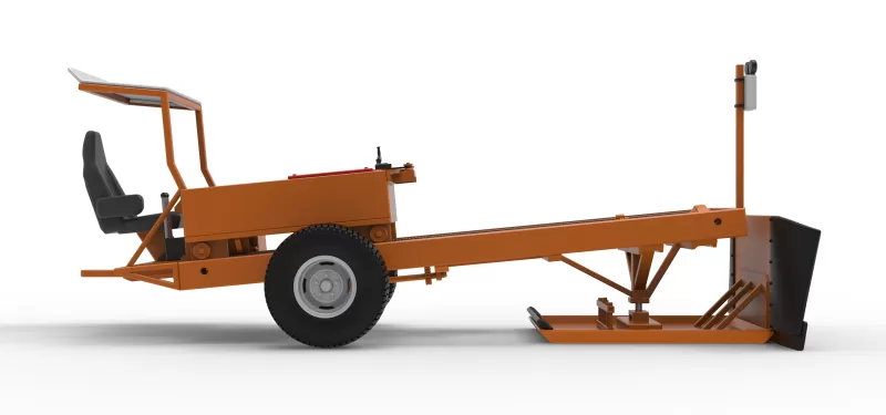 Garden Tractor pulling sled Scale 1:25 - Model preview 22