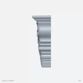 Gothic Ornamental Corbel Sculpture - STL - Model thumbnail 3