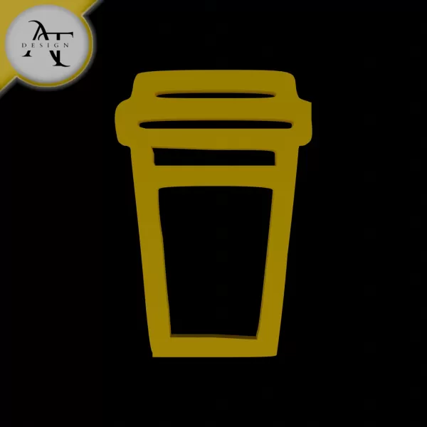 Simple Coffee Cup Symbol - 2D Art - Model preview 1