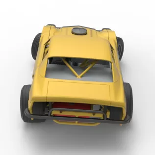 Vintage Dirt late model Race car V2 while turning Scale 1:25 - Model thumbnail 17