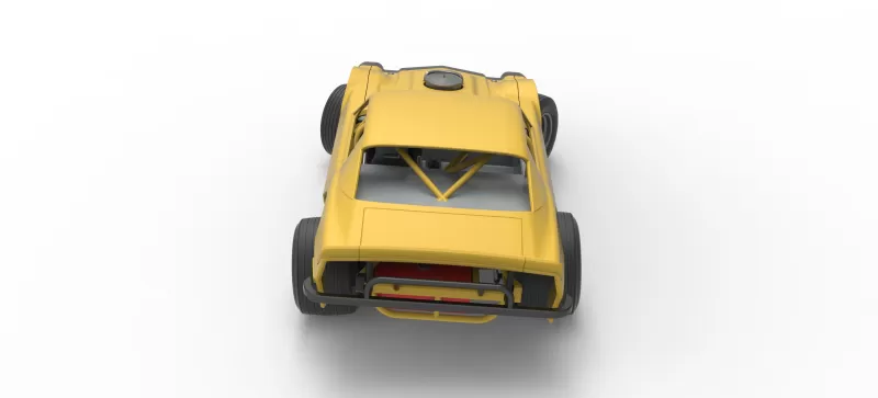 Vintage Dirt late model Race car V2 while turning Scale 1:25 - Model preview 17