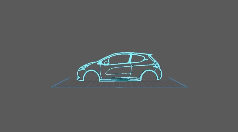 Peugeot - 208 GTI Wall Art - Model preview 1