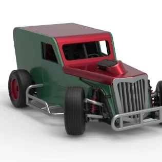 Dwarf car while turning Scale 1:25 - Model thumbnail 26