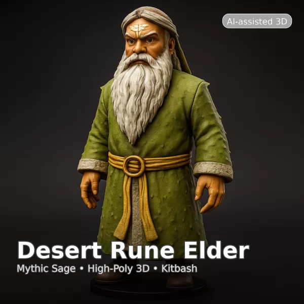 Elderfolk Fantasy Collection (4 Variants) — High-Poly Kitbash - Model preview 4