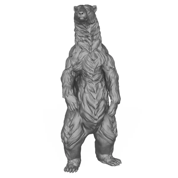 3D Printable Polar Bear Standing Pose - Model preview 1