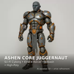 Kitbash Heroes — Fantasy + Sci-Fi High-Poly Character Pack - Model thumbnail 14
