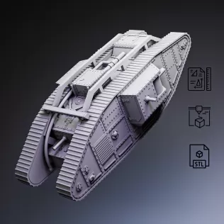 Mark IV Heavy Tank #RoZ - Model thumbnail 8