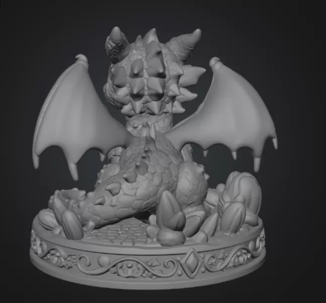 Candy Kingdom Baby Dragon STL File for 3D Print - Model preview 9
