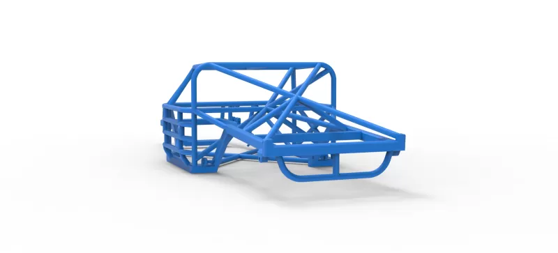 Frame of Vintage Dirt late model Race car Scale 1:25 - Model preview 10