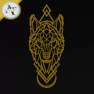 Wolf - Geometric - 2D Wall Art Decor