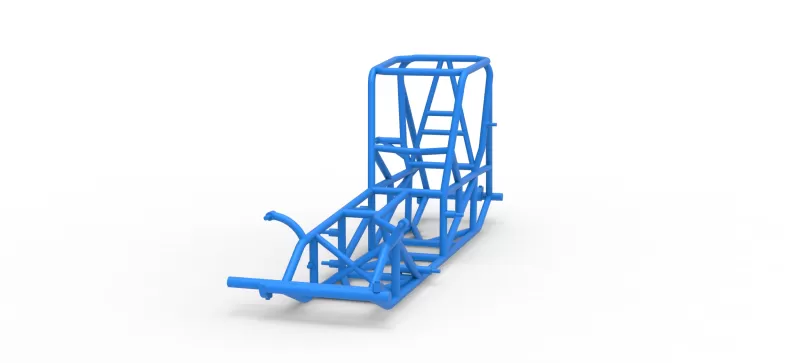 Frame of Vintage Pavement Sprint car Scale 1:25 - Model preview 4