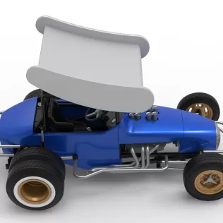 Vintage Winged Supermodified stock car for Dirt V2 Scale 1:25 - Model thumbnail 23